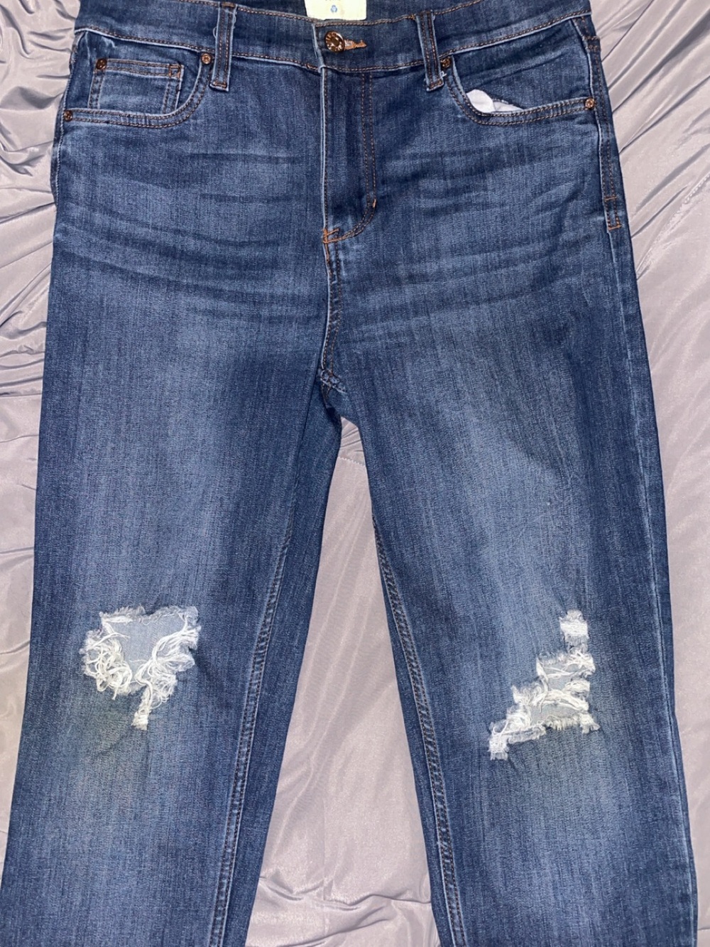 Celebrity pink High rise Dark Wash Distressed Skinny Jeans